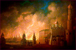 Burning Moscow, 1812.
