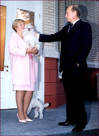 V. Putin with his wife, September 2, 2002. 
