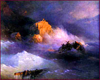 Ivan Aivazovsky. Shipwreck. 1876. Oil on canvas. The Aivazovsky Art Gallery, Feodosia, Ukraine.