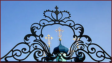 The domes of the Church of the St. Samson. Built in 1709.