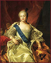 Portrait of Empress Elizabeth, daughter of Peter the Great.
1760.