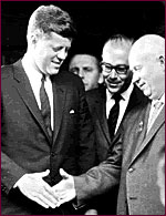 Khrushchev meeting with Kennedy.