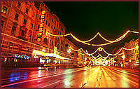 Nevsky Prospect at night.