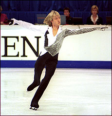 Plushenko at the World Championship in Washington.