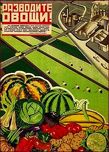 Soviet poster - Cultivate vegetables!, 1930.