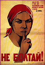 Don`t blab! Soviet KGB poster, 1941.