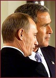 Putin's official visit to White House, November 13, 2001.