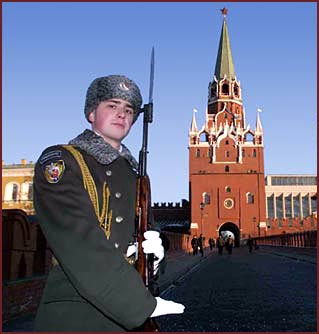 Moscow, guard on the Red Square.
