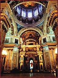Interior of St.Isaac's Cathedral .