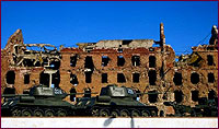 Bombed factory stands witness to WWII, Stalingrad.