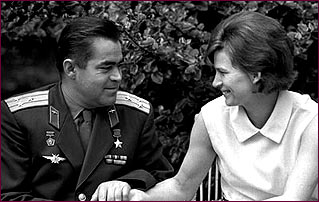 Tereshkova with husband Nikolaev, 1965. Star city.