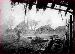 Soviet army on the attack, Soviet-Polish border, Jan 1, 1944.