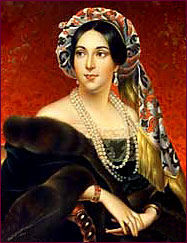 Karl Brullov. Portrait of Princess Z. Volkonskaya. 1842. Oil on canvas. The Russian Museum, St-Petersburg.