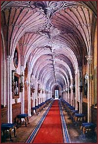 The Gothic Corridor from a watercolor by E. Hau, 1878.