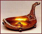 Gold and Pearl Kovsh belonging to Tsar Micheal Romonov created in the Kremlin workshop in 1618.