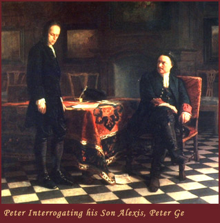 Peter the Great with his son Alexis