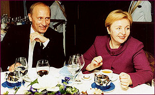 V. Putin with his wife, May, 2002. 